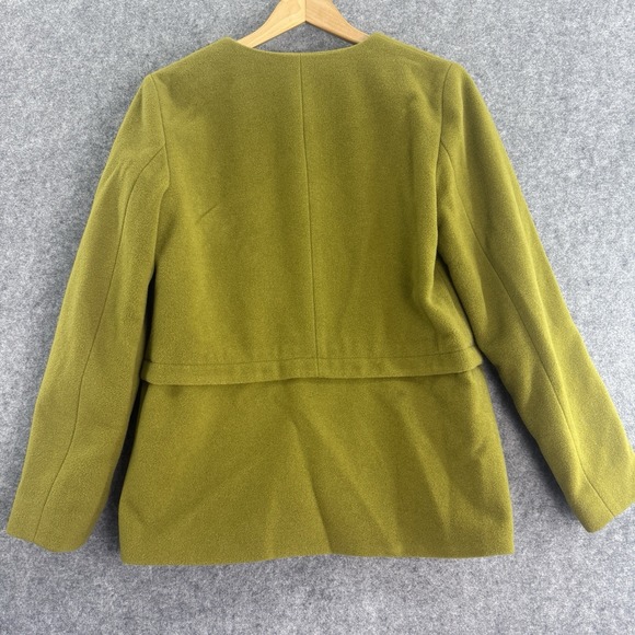 Vintage Doncaster Womens Wool Blend Cape Coat Sz 8 Green Pockets Jacket Cottage - Picture 5 of 10